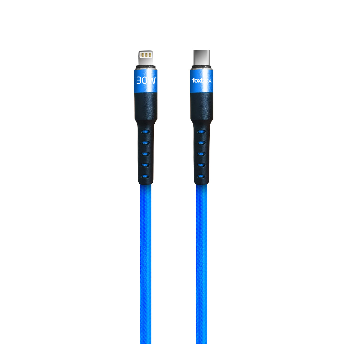 Cable USB-C A LIGHTNING 30W Fast Charge 1.25m FOXBOX ROUND PRO SERIES