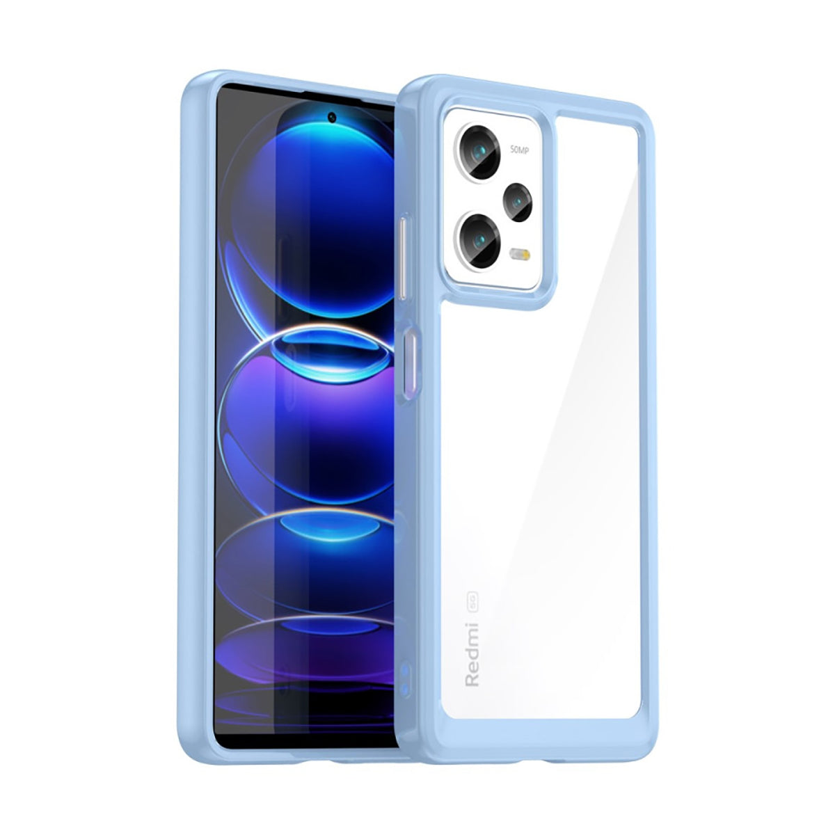 Case Transparente con Borde de Color Xiaomi Note 12 Pro 5G