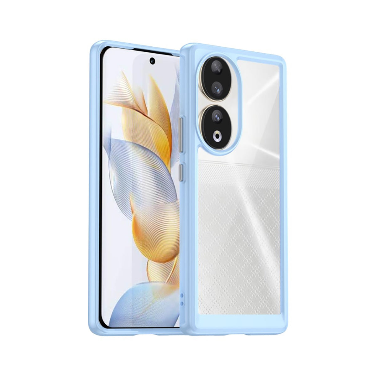 Case Transparente con Borde de Color Honor 90
