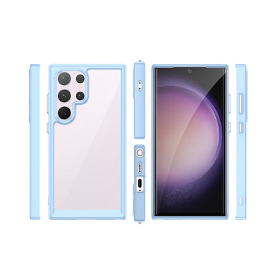 Case Transparente con Borde de Color Samsung S24 Ultra