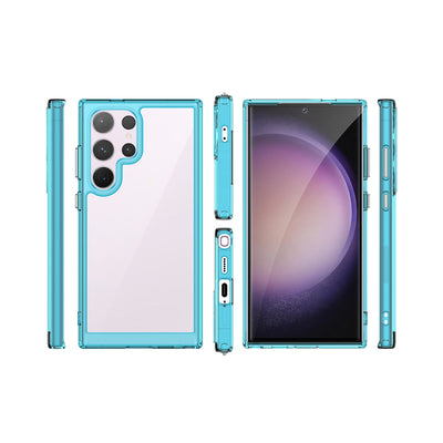 Case Transparente con Borde de Color Samsung S24 Ultra