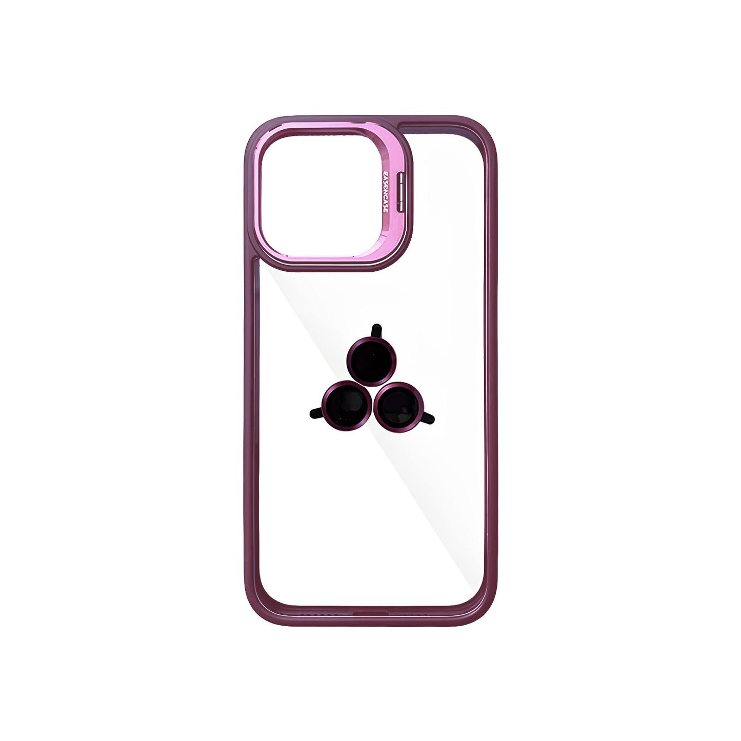 Case Transparente con Borde de Color y Protector de Lente Iphone 14