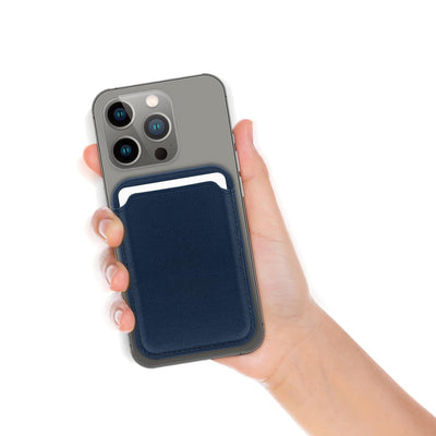 Tarjetero para Celular Tipo Billetera de Cuero Magnético MagSafe