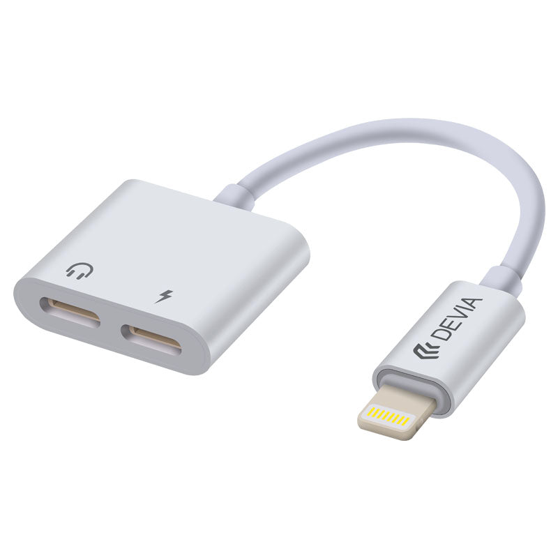 Adaptador Devia lightning (audio + carga)
