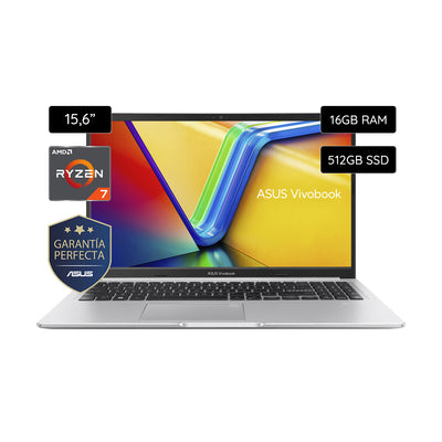 Notebook Asus Vivobook 15.6'' M1502YA-NJ69516GW Ryzen 7 5825U 512GB SSD / 16GB RAM  - Silver