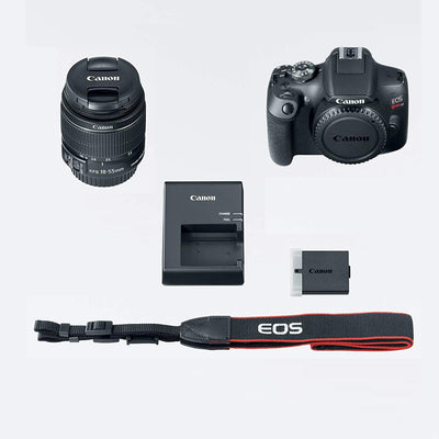 Kit Cámara Digital Canon EOS 2000D (Rebel T7) 24MP con Lente 18-55mm
