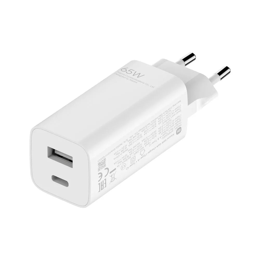 CARGADOR DE PARED XIAOMI MI 65W DUAL USB TIPO-A / TIPO-C + CABLE USB-C