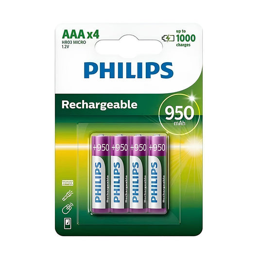 Pila Philips recargable AAA 950mAh x4