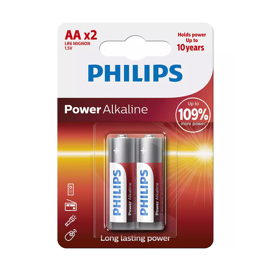 Pila alcalina Philips AA x2