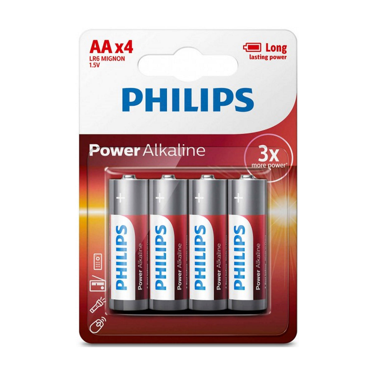 Pila alcalina Philips AA x4