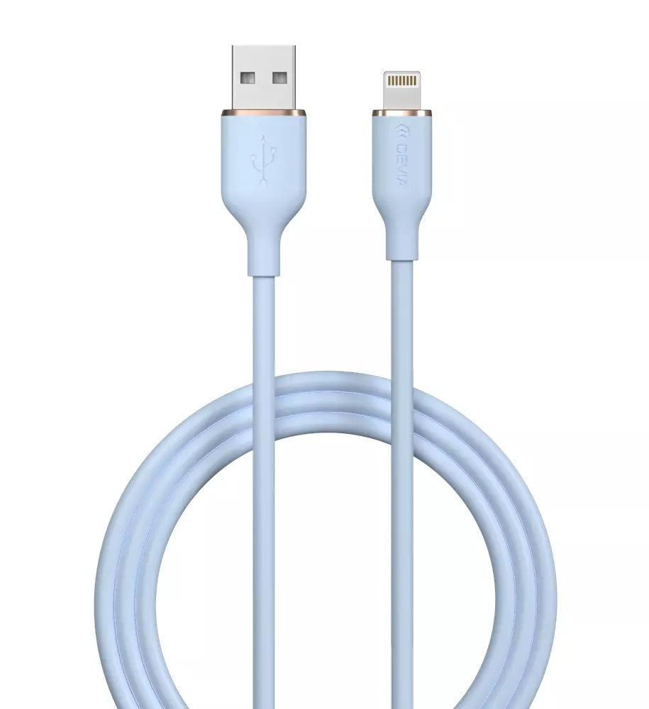 CABLE USB-A A LIGHTNING SILICONE 2.4A 1.2M JELLY SERIES