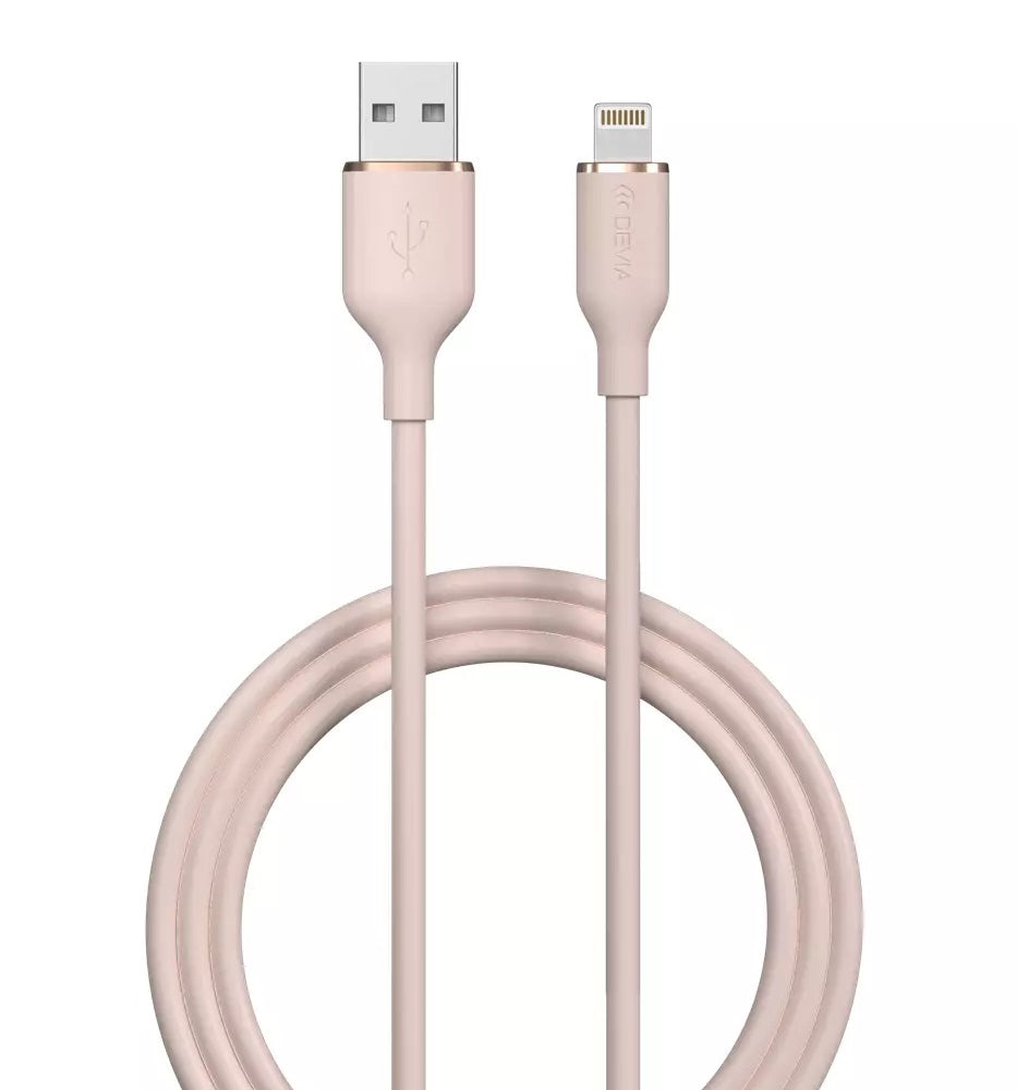 CABLE USB-A A LIGHTNING SILICONE 2.4A 1.2M JELLY SERIES