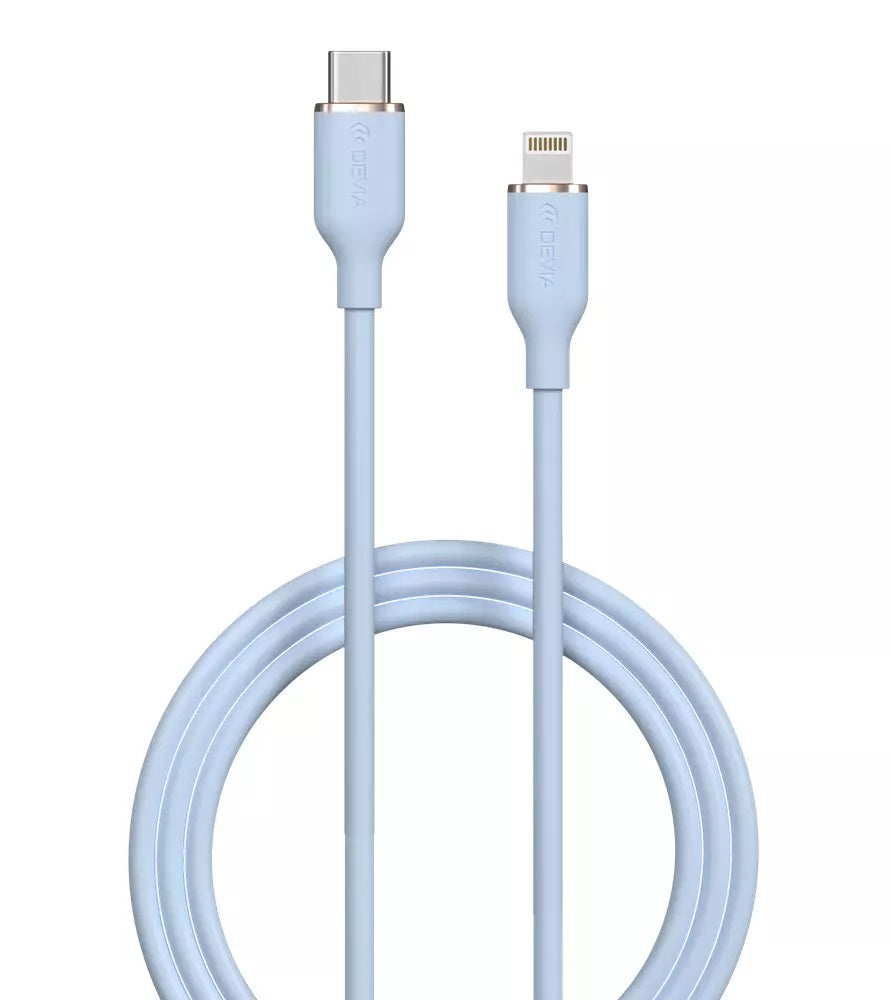 CABLE USB-C A LIGHTNING SILICONE PD 3A 1.2M JELLY SERIES