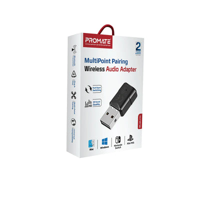 ADAPTADOR DE AUDIO INALAMBRICO DE EMPAREJAMIENTO  MULTIPUNTO PROMATE BlueLink