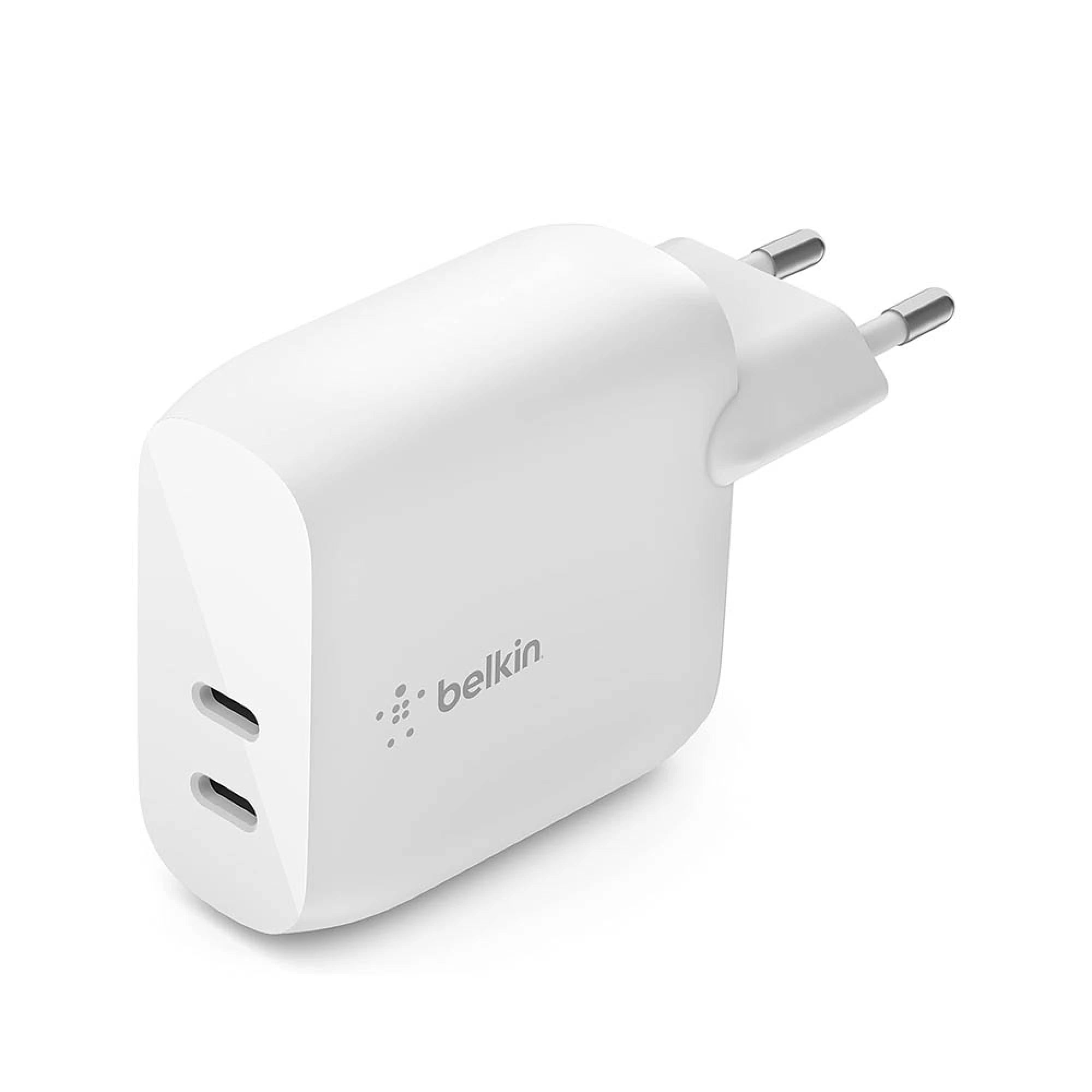 CARGADOR BELKIN BOOSTCHARGE 40W DUAL PORT USB-C