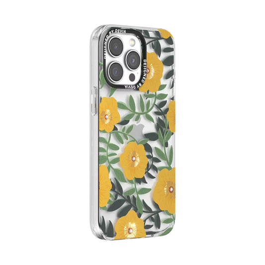 Protector Case Floral con Brillos Flower Series Devia para iPhone 15 Pro