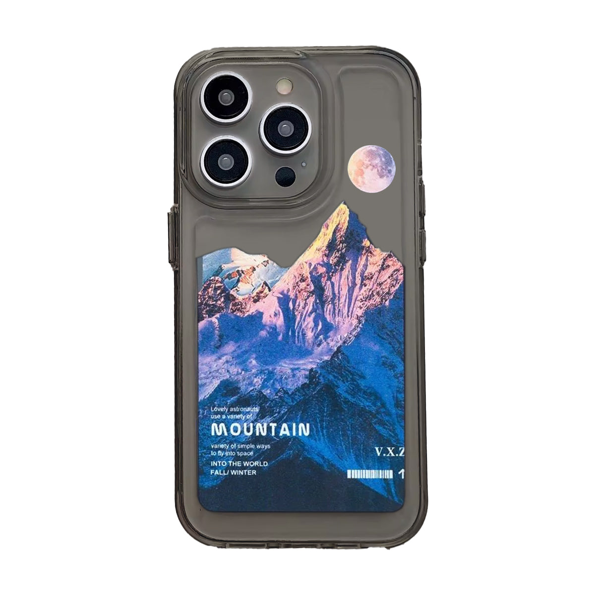 Protector Case Transparente Mountain Sunset para iPhone 15