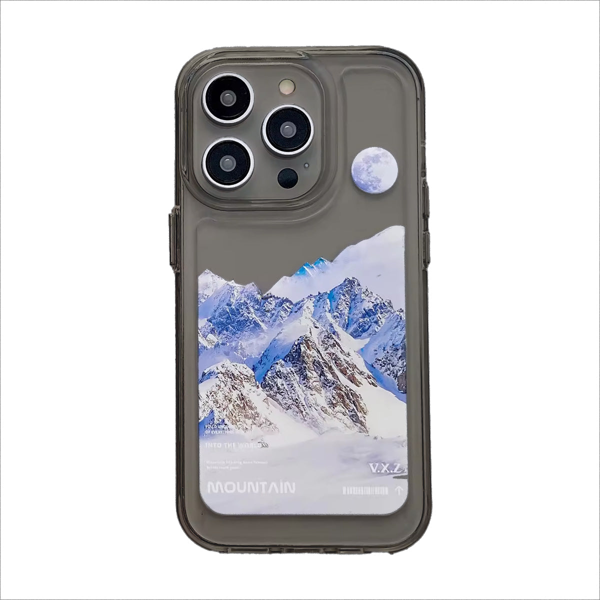 Protector Case Transparente Mountain Day para iPhone 14