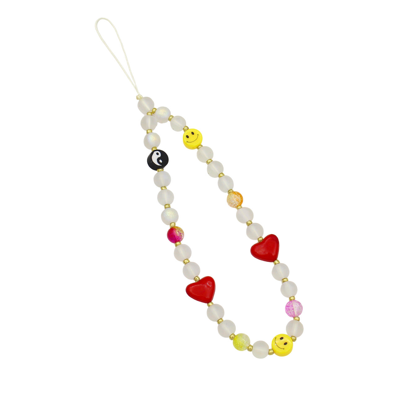 Pulsera de Perlas Fantasia (Smile+Heart+Yin Yang)