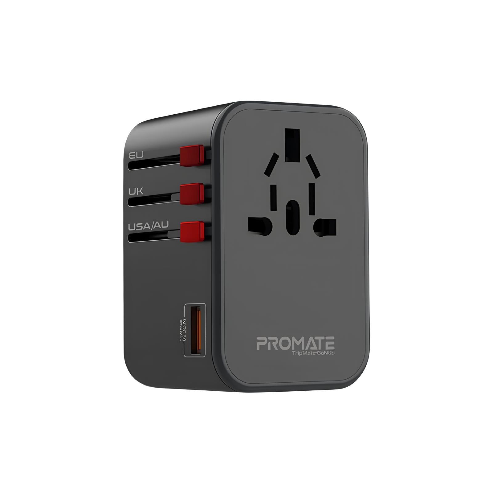 ADAPTADOR UNIVERSAL 65W QC 3.0 PROMATE TRIPMATE