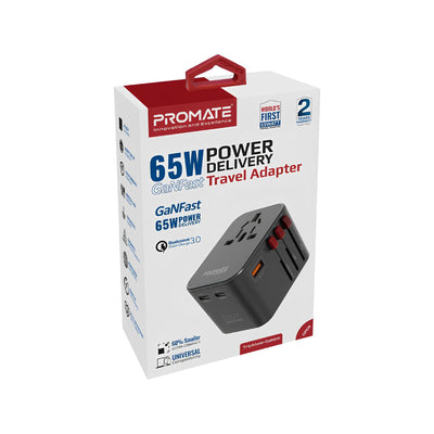 Adaptador Universal 65W QC 3.0 Promate Tripmate