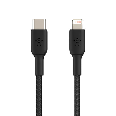 Cable de carga Belkin BoostCharge Reforzado Lightning a USB-C Braided 1M 3.3FT