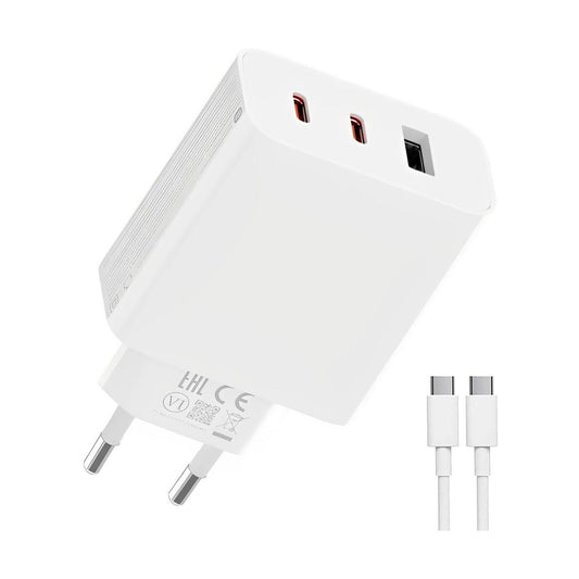 Cargador Xiaomi 67W GaN 2C1A Triple Port 2Usb-C / 1Usb-A + Cable Tipo-C