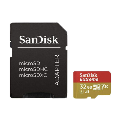 Tarjeta Micro SD + Adaptador SD SanDisk Extreme 32GB 100mb/s 4K