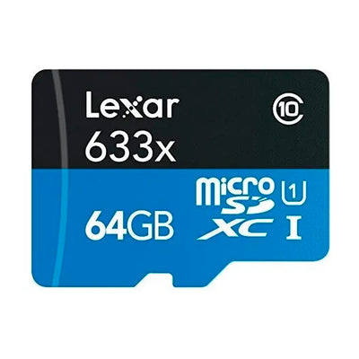 Tarjeta Micro SD Lexar 633X 64GB USH-I 100mb/s