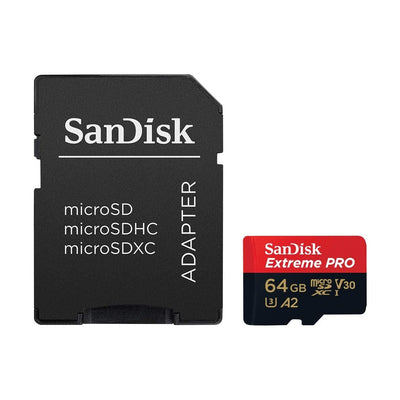 TARJETA MICROSD SANDISK 64GB EXTREME PRO 200MB/S 4K + ADAPTADOR