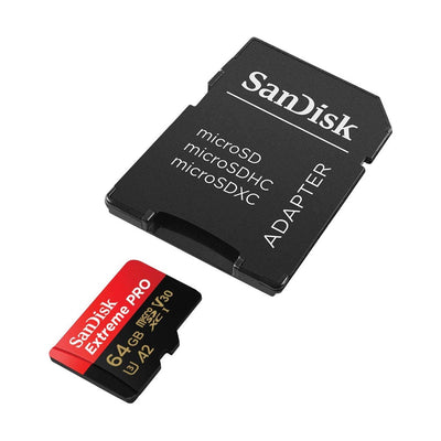 TARJETA MICROSD SANDISK 64GB EXTREME PRO 200MB/S 4K + ADAPTADOR