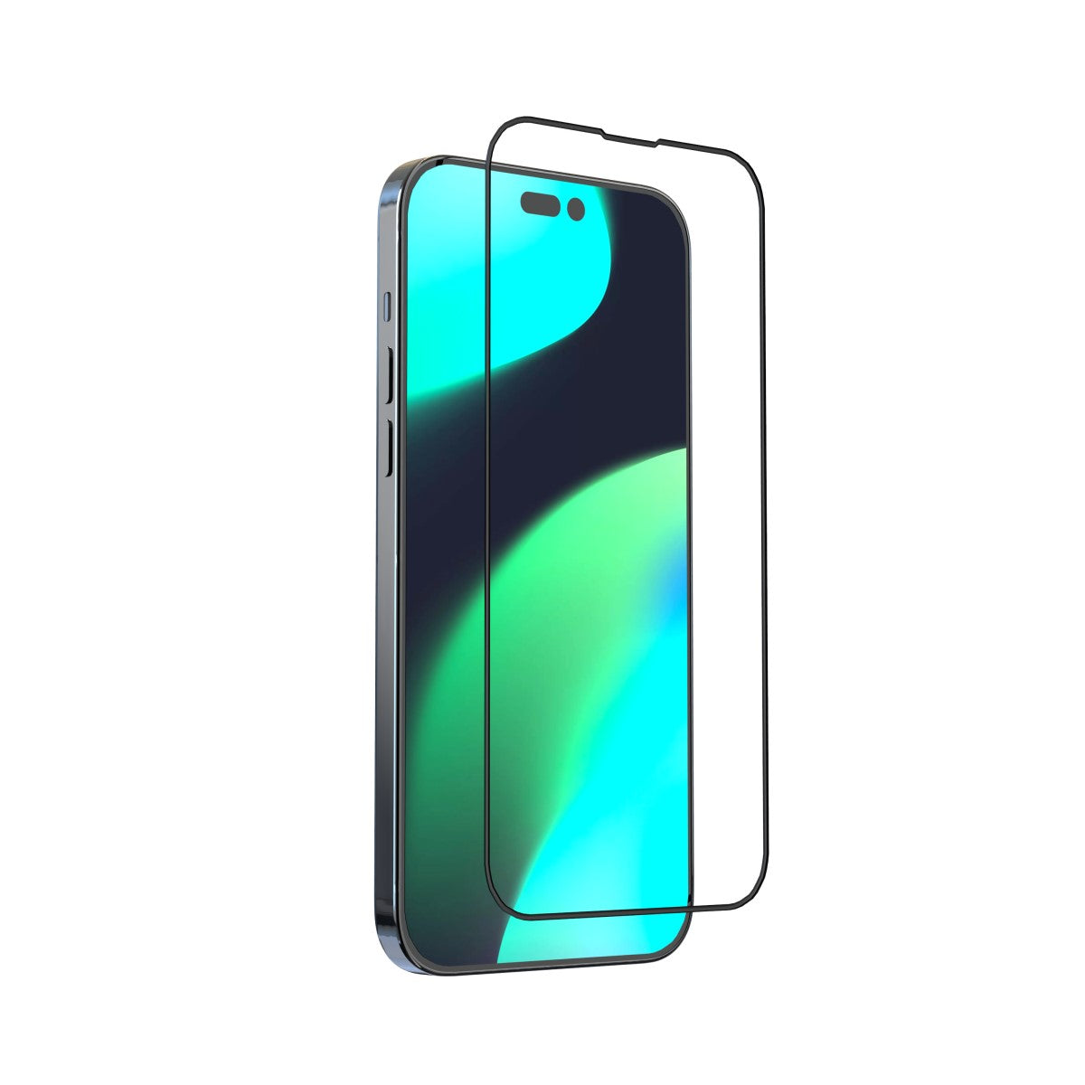 VIDRIO TEMPLADO BORDE SILICONA PARA IPHONE 14 PRO MAX DEVIA FULL