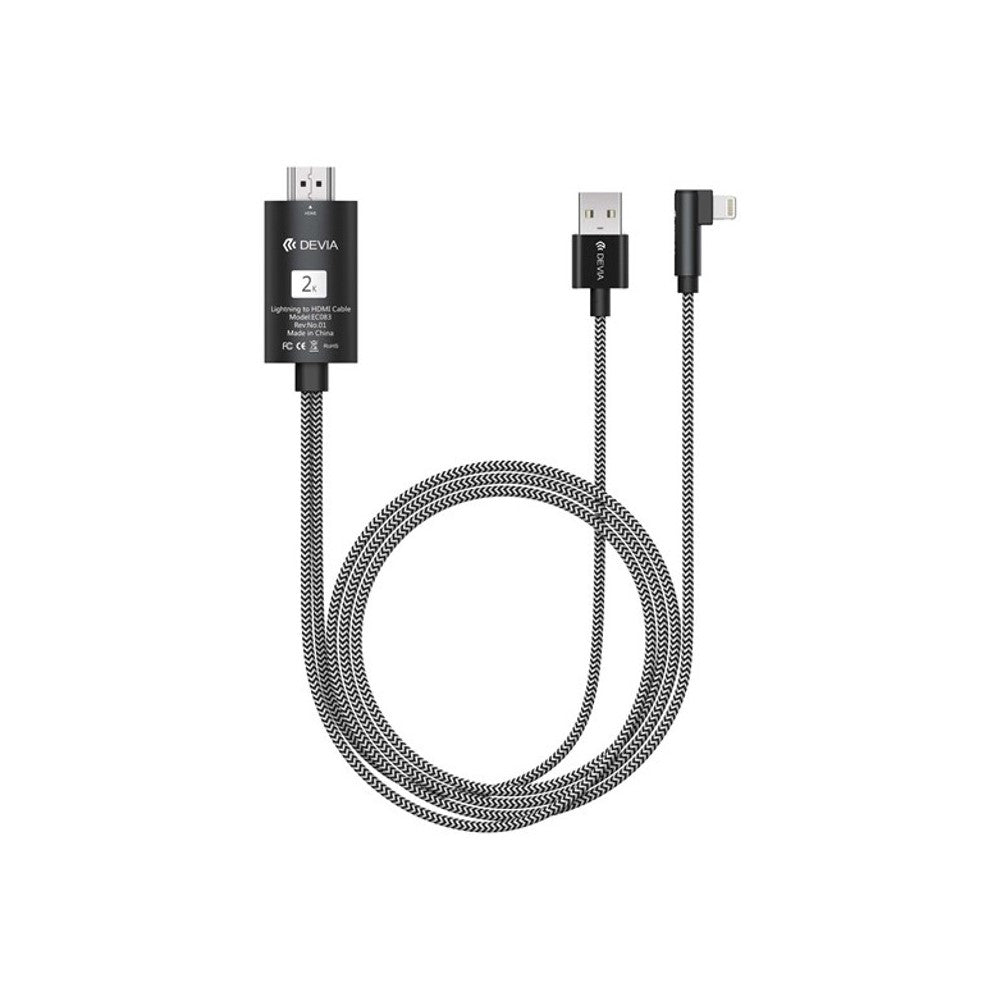 CABLE HDMI A LIGHTNING + USB-A | SINCRONIZADOR DEVIA STORM