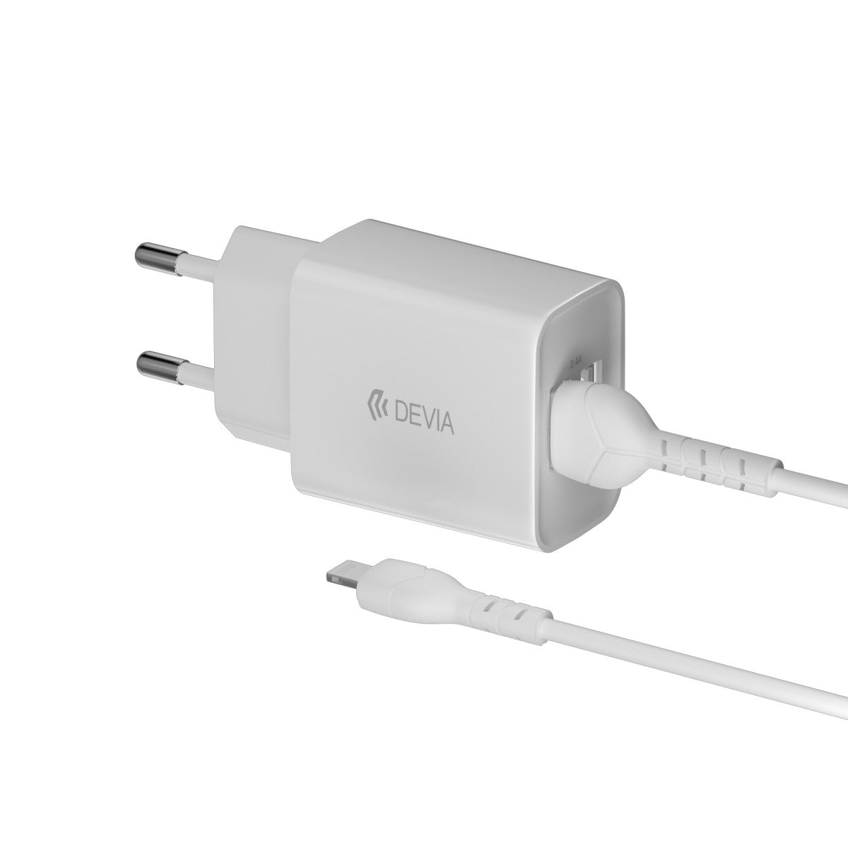 CARGADOR ADAPTADOR 2X USB + CABLE LIGHTNING 12W 5V DEVIA