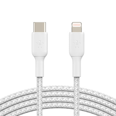 CABLE CARGA RAPIDA LIGHTNING A USB-C TRENZADO 1M BELKIN