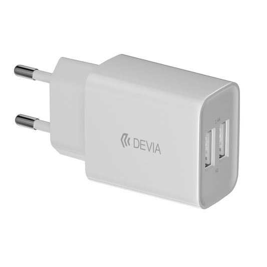 CARGADOR DE PARED DEVIA (2 USB) EU 2.4A 12W