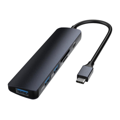 ADAPTADOR HUB 5 EN 1 USB-C A USB 3.0*3 + PD + LECTOR SD DEVIA LEOPARD
