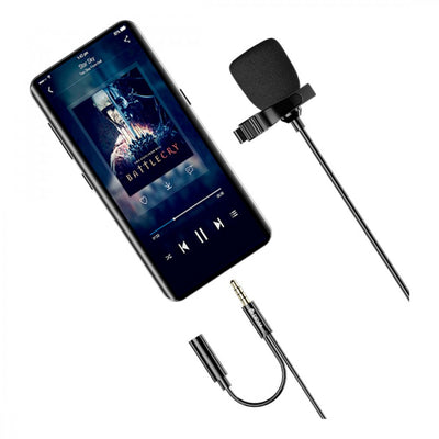 MICRÓFONO CON SOLAPA SMART SERIES DEVIA WIRED 3.5MM | 1.5m