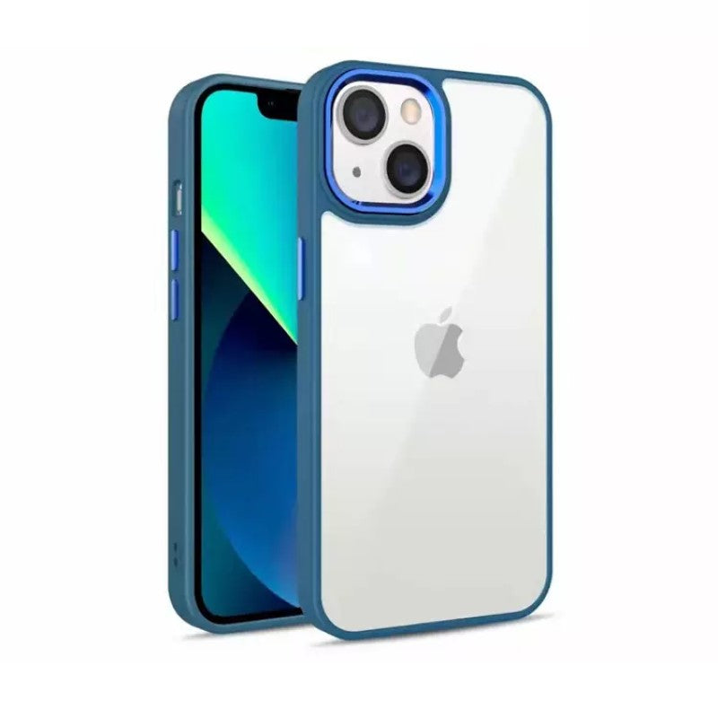 PROTECTOR ARMOR TRANSPARENTE - BORDE CROMADO PARA IPHONE 13 PRO