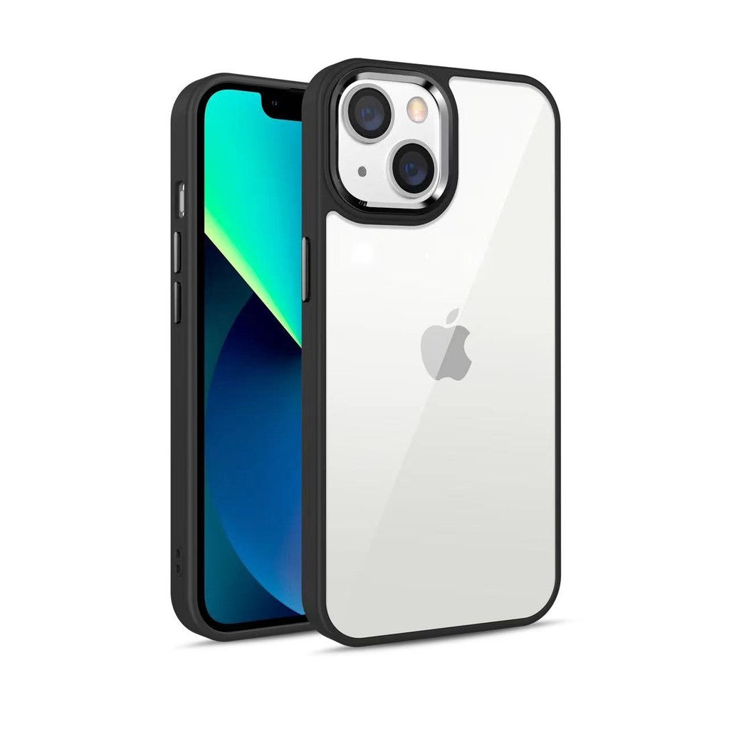 PROTECTOR ARMOR TRANSPARENTE - BORDE CROMADO PARA IPHONE 13 PRO