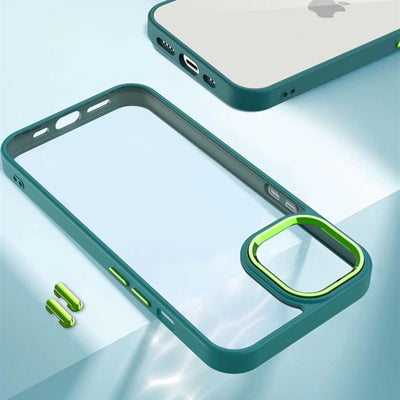 PROTECTOR ARMOR TRANSPARENTE - BORDE CROMADO PARA IPHONE 7/8/SE 2020