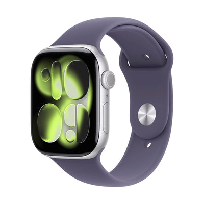 Apple Watch Series 11 46mm Silver Case Purple Sport Band M/L GPS