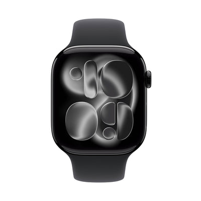 Apple Watch Series 11 (GPS) 46mm Jet Black Aluminum Case with Black Sport Band