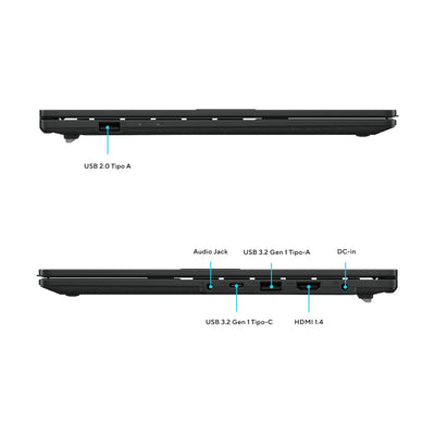 Notebook Asus Vivobook 14'' Ryzen 5 16GB RAM /512GB SSD W11 E1404FANK264W