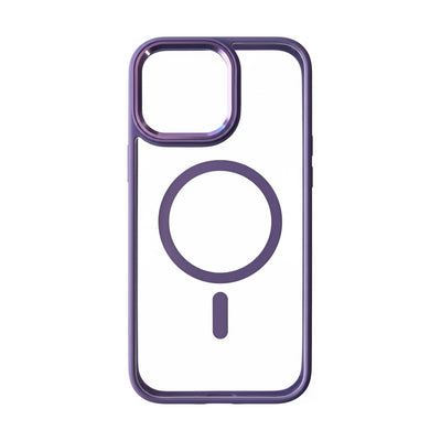 Case Transparente Carga Inalambrica Borde Color Iphone 16 Pro Max