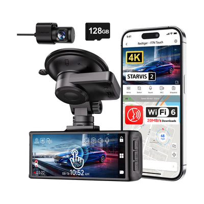 Cámara Dashcam Redtiger F7N Touch V04 4K Doble/Wifi/Voice Control