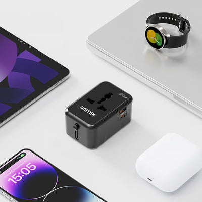 Cargador/Adaptador Universal Unitek 20W (USB-C, USB 3.0)