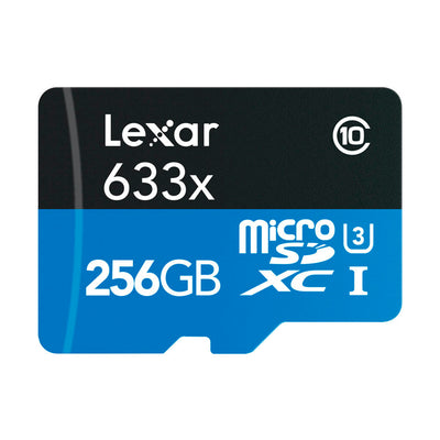 Micro SD + Adaptador Lexar 633X 256GB USH-I 100mb/s
