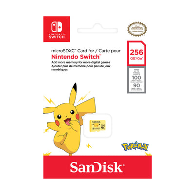 Micro SD SanDisk for Nintendo Switch Pokemon Pikachu 256GB