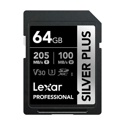 Tarjeta SD Lexar Professional 64GB Silver Plus SDXC 255mb/s